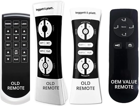Generic Replacement Remote for Leggett & Platt Scape 1.0, 500 Series, or Prodigy 2.0 (New Value Version) - Adjustable Bed Remote Control