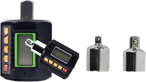 Digital Torque Meter, 3-Piece Torque Wrench Tester with Adapter 3-200N.m Digital Meter Display Head Bike Car Repair Bicycle Bitte Electric Torque Tester