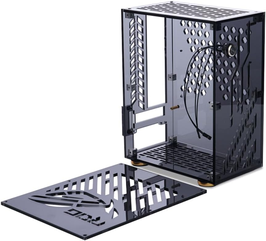 Pc Case, High Compatibility Excellent Heat Dissipation Computer Case Gaming Pc Case with Transparent Acrylic Side Panel for and Scratch (Black)