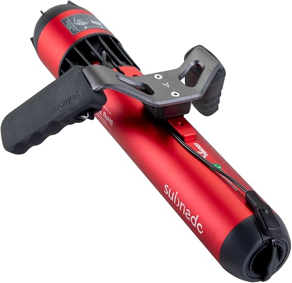 Waydoo Subnado Underwater Scooter, Sea Scooter with Thumb Control for SUP Paddle Board, Pool, Diving & Snorkeling, Compact & Portable Water Scooter for Adults & Kids, Gray/Red