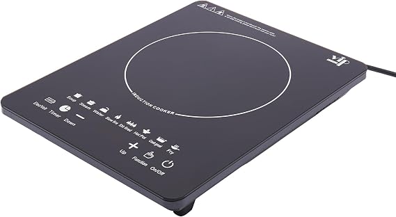 Portable Induction Cooktop, 750W Induction Burner with Touch Panel, 8 Cooking Preset Programs, LCD Display, Auto Pot Detection & Auto Shut-off, Hot Plate Cooker for Kitchen, RV, Outdoor Camping