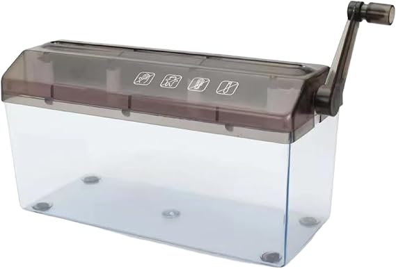 Small Shredder for Home Hand Cranked Document Cutting Tool