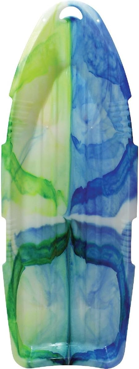 ESP 48" Day Glow Sno Cruiser Toboggan Two-Rider Sled Tough Polyresin, Diamond-Polished Bottom Neon Tie Dye