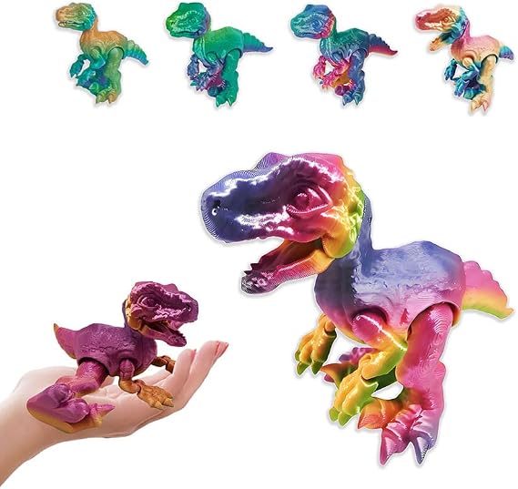 3D Printed Dragons,6" Colorful 3D Printed Flexible Articulated Dragon Fidget Toys,Cool Stuff Fun Gifts,Home Office Desk Decor,Adults Teens Boy Gifts Easter Basket Stuffers