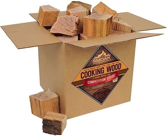 Smoak Firewoods Cooking Wood Chunks (Competition Grade) USDA Certified for Smoking, Grilling or Barbequing (Cherry, 8-10lbs 729 Cubic in.)