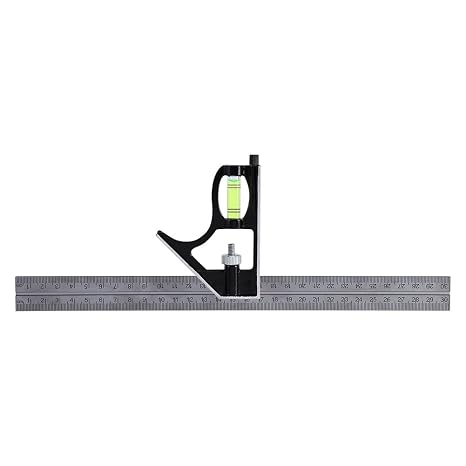 300mm Adjustable Combination Set, Combination Ruler Engineer Measuring Metal Right Angle Ruler Tool 12''