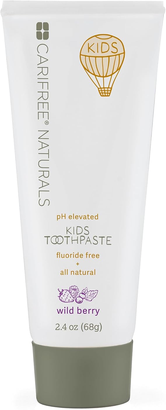 CariFree Kids Toothpaste, Fluoride-Free, Xylitol, Organic Wild Berry, 2.4oz