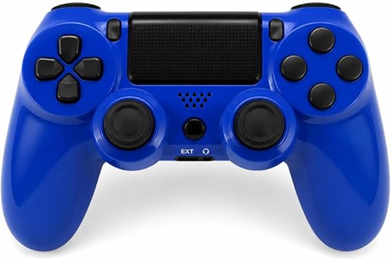 Çeşithane Doubleshock 4 Kablosuz Oyun Kolu – PS4 / PC/Android Uyumlu, Bluetooth Gamepad, Titreşimli, Touchpad & Gyro Sensörlü Kontrolcü (Mavi)