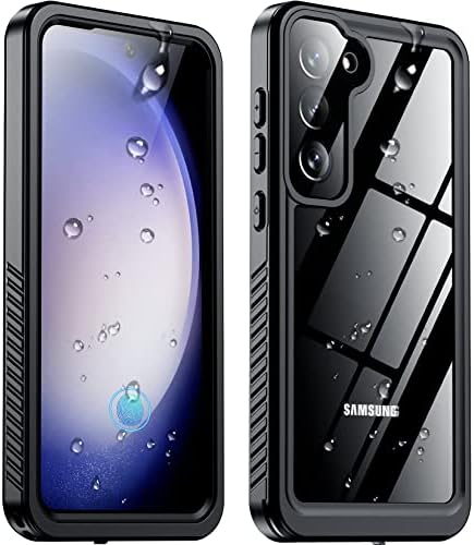Temdan for Samsung Galaxy S23 Case,Waterproof Built-in Lens & Screen Protector[Full Body Shockproof][12 FT Military Drop Proof][Dustproof][IP68 Underwater] Case for Galaxy S23 5G 6.1-BlackClear