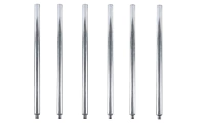 KPS Galvanized Steel Table Legs Set of 6 35 Long | Heavy-Duty Replacement Legs for Commercial Work Tables | Adjustable Feet | NSF Compliant