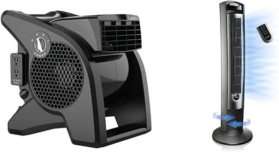 Lasko High Velocity Pivoting Blower Fan 42" Oscillating Tower Fan Bundle