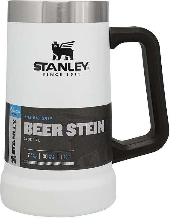 Stanley 1913 Adventure Vacuum Beer Stein 0.7L - Polar White