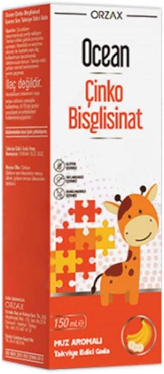 Orzax Ocean Çinko Bisglisinat Şurup Muz Aromalı 150 ml 109306-1