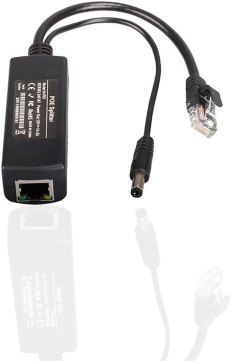 POE Splitter,COOSO Passive POE Splitter 48V to 12V Compatible with Most Switches POE and All Web Cameras