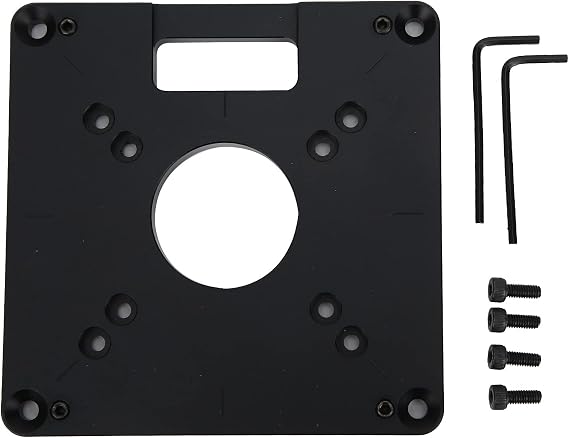 Router Table Insert Plate for, Aluminium Alloy CNC Trimmer Plate, Precision Woodworking Engraving Accessory with Sandblasted Surface, Compatible with Dongcheng