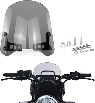 Motorcycle Windshield Windscreen Fit for Husqvarna VitpilenSvartpilen 401 2017-2023 Motorcycle Windscreen with Bracket Gray