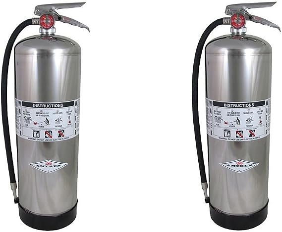 Amerex 240, 2.5 Gallon Water Class A Fire Extinguisher (2 Pack)