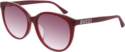 Gucci Red Round Ladies Sunglasses GG0729SA-003 56
