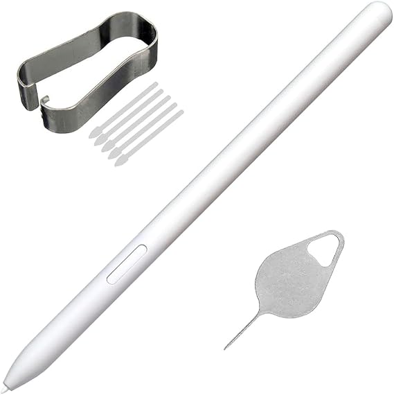 Galaxy Tab S11 Pen Stylus for Samsung Galaxy Tab S10 Ultra S Pen Replacement S7 S8 S9 FE Pen with Tips Repair Part (White)