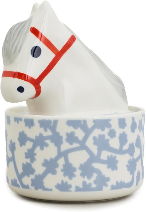 MARIMEKKO Lempiheppa Collectible Jar - Elevate Your Home Decor with Our Iconic White Stoneware - Hand-Painted Ceramic Jar with Decorative Lid to Refine Your Living Space (7" Height x 5.5" Diameter)
