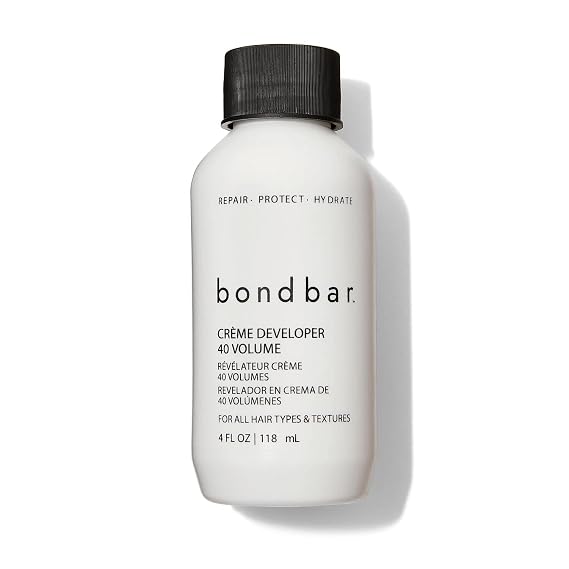 Bondbar 40 Volume Creme Developer, Repairing hair dye for all hair types, CrueltyFree, ParabenFree, Vegan, 4 Oz