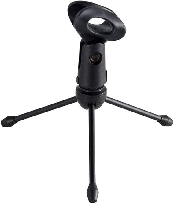 Gator Frameworks Mini Tripod Desktop Microphone Stand with Clip for Wired Mics and Collapsible Legs (GFW-MIC-0250)