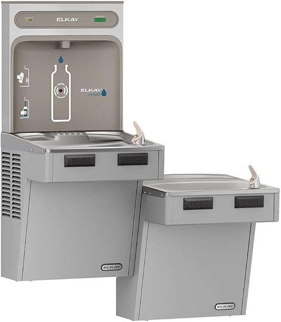Elkay EZH2O Bottle Filling Station with Bi-Level ADA Cooler, Filtered 8 GPH Light Gray