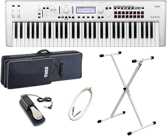 KORG KROSS2-61-SC WHITE Synthesizer 61 Key White Accessories 5-Piece Set Corg