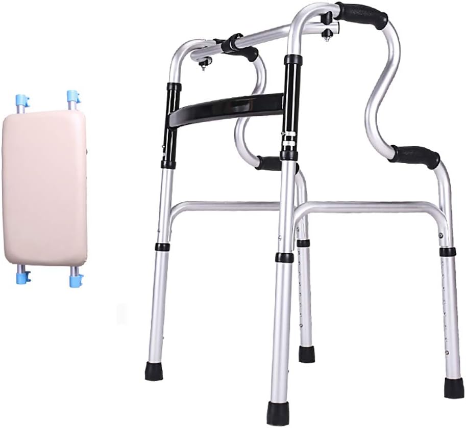 Aluminum Alloy Folding Lightweight Walker Walking Aid Walker with Seat