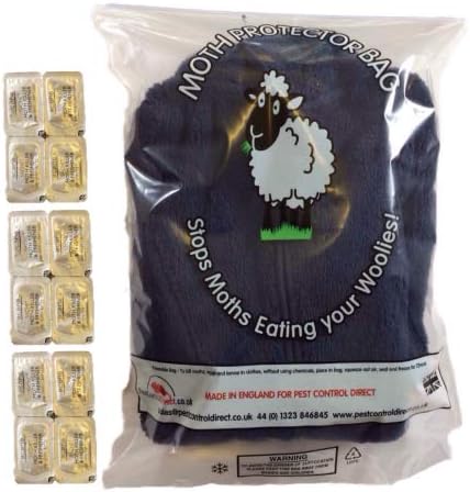 12 x Moth Proof Sweater Storage Bags UK Made with Lavender Scented Moth Killer Sachets
