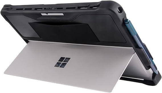 McStorey Microsoft Surface Pro Darbe Emici Tablet Kılıf Rugged Sert Koruyucu Kapak Uyumlu Pro 7 Pro 6 Pro 5 Pro 4 Hybrid PC TPU Çerçeve Kickstand Destekli Kalem Yuvalı Siyah