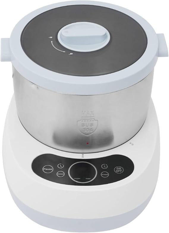 Electric Dough Maker Machine with Fermentation Function, 4.5 Qt 230W Stainless Steel Automatic Dough Kneader with Intelligent Timer, Removable Bowl for Bread, Pizza, Noodles More