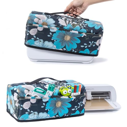 AMOIGEE Dust Cover Compatible with Cricut Joy Xtra Smart Cutting Machine, fit Cricut Cover with Pockets for Cricut Accessories and Tools
