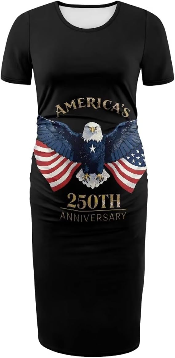 Women's Knit Maternity Dress Short Sleeve Pregnancy Clothes Pregnancy Dress S-XXL