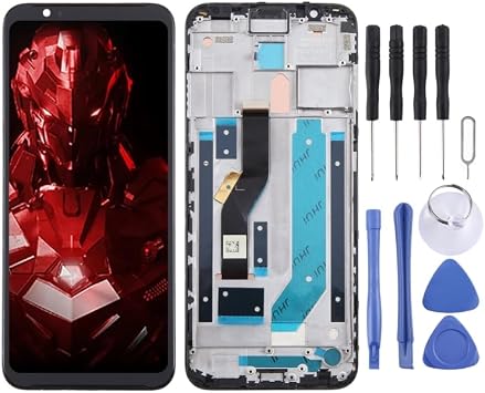 Mobile Phone Replacement Spare Parts for ZTE Nubia Red Magic 3s LCD Screen Digitizer Full Assembly with Frame Black