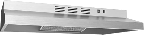 Midea Range Hood 30 Inch Under Cabinet 200 CFM Ductless/Ducted Convertible