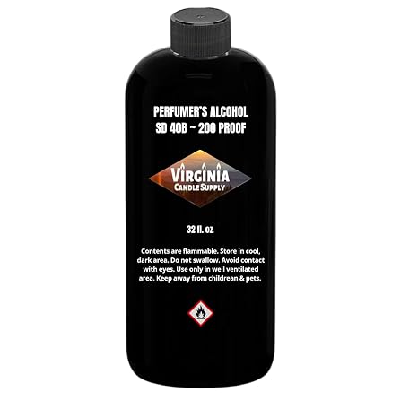 Perfumers Alcohol (1/2 Gallon = Two 32 oz Bottle) - SDA 40B - 200 Proof - for Making Custom Creations, Such As: Perfume, Eau de Parfum, Eau de Toilette, Cologne, After Bath Spray, Air Freshener