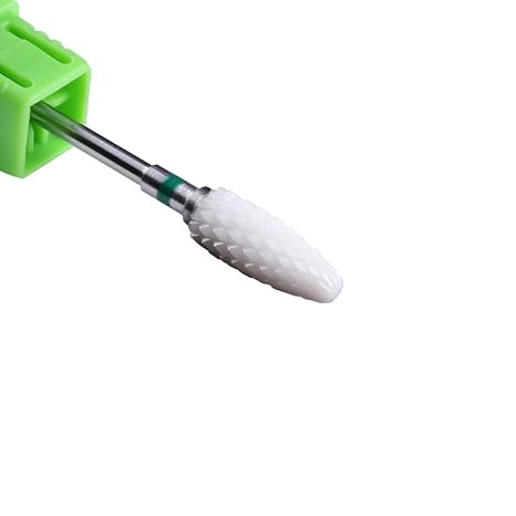 Coarse Grit Ceramic Nail Drill Bit,White Ceramic Cone File Bit
