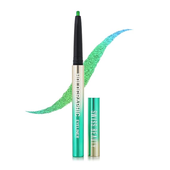 SWISS BEAUTY Holographic Shimmery Eyeliner | Waterproof, Smudge proof, Long lasting eyeliner with easy application | Shade- Coloured Earth, 0.2g