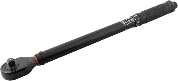 3/8 Inch Adjustable Click Torque Wrench 10-130 Nm Double Scale with Case for HCS