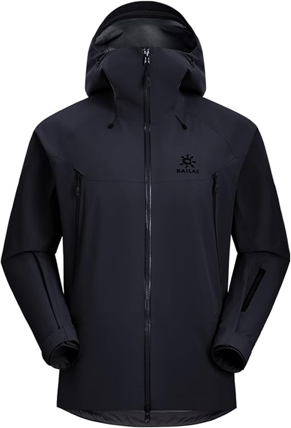 KAILAS MONT Waterproof Hardshell Jacket Gore-Tex Unisex Shell Ski Jacket Hooded Raincoat Jacket Hiking Lightweight Outdoor