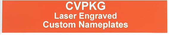 Custom Laser Engraved Nameplate for Harbor Freight Apache 5800 Case (3 Text Lines, Orange)