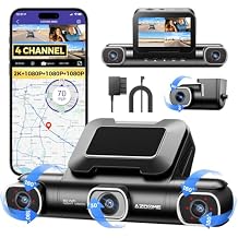 AZDOME M660 4CH Dash Cam with OBD Hardwire Kit for 24/7 Parking SurveillanceS, Easy to Install