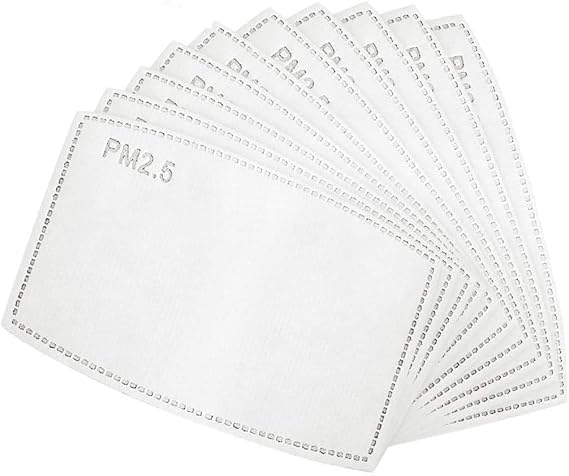 20 Pcs Replaceable 5 Layers PM2.5 Carbon Masks Filter for Adult