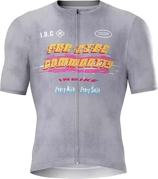INBIKE Men's Cycling Jersey Moisture Wicking Short Sleeve,3 Rear Pockets Quick Dry Reflective Biking Shirts