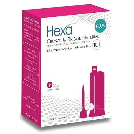 HT-0006 Hexa Crown & Bridge Material 10:1 Cartridge Bleach 50 mL