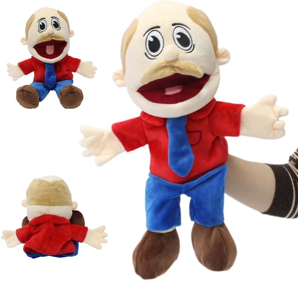 Jeffy Puppet Plush Toy Doll, 40cm Jeffy Hand Puppet for Kids Birthday Christmas Halloween Party, Yellow Dad