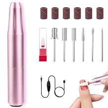 LKE Electric Nail Drill & File Kit,Professional Manicure Pedicure Tools for Acrylic Gel Nails,Nail Drill Bits Bands for Home & Salon Use(New-Rose Gold)
