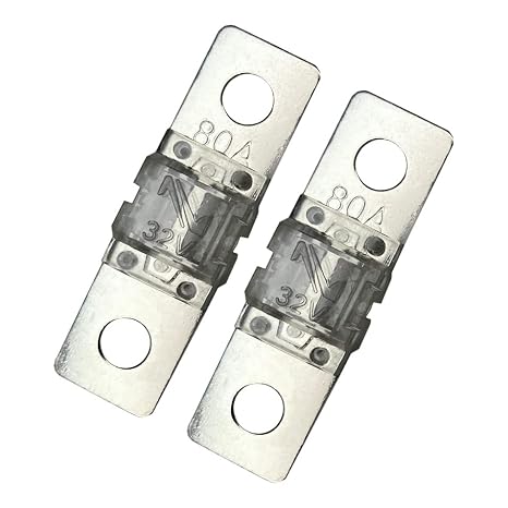 F.S.P MIDI/AMI 80A 80 Amp, 32V Fuse for Automotive Marine Audio Video System Electronics Fuse Bolt On 2 Pack (80 Amp)