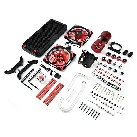 18 Way Liquid CPU Cooler with G1/4 Block Pump for CPU/GPU High Performance Water Cooling Kit for PC Quiet Operation and Efficient Cooling
